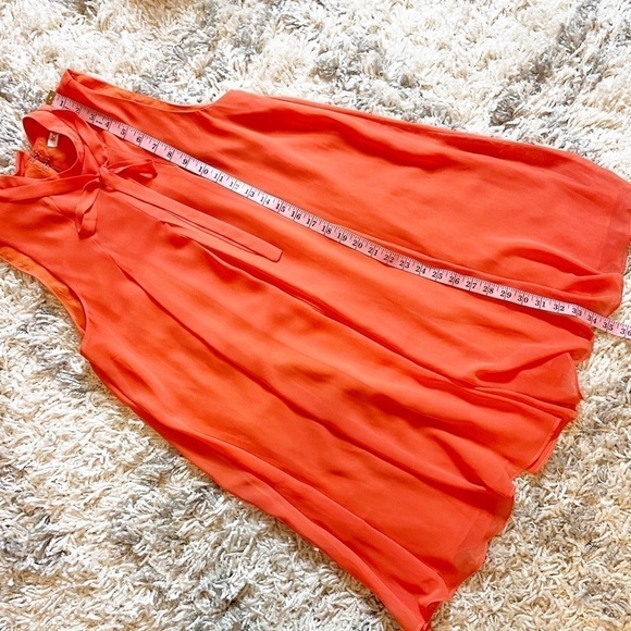 BCBGeneration | Orange Pleated High Neck Mini Dress - Picture 13 of 13